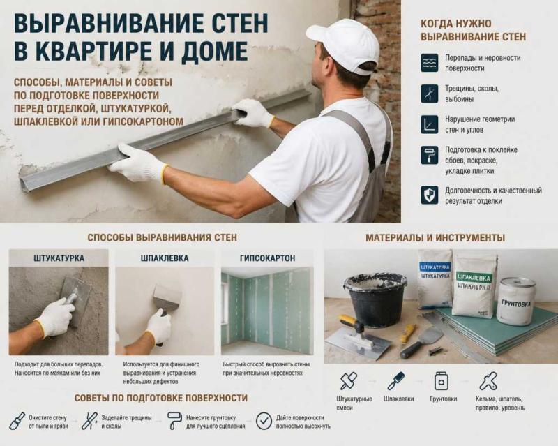 Выравнивание стен: когда нужно, а когда нет
