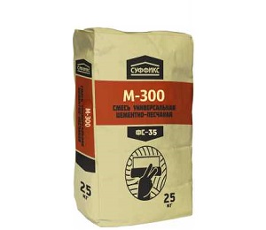 Цементно-песчаная смесь Суффикс ФС-35 М-300, 25 кг