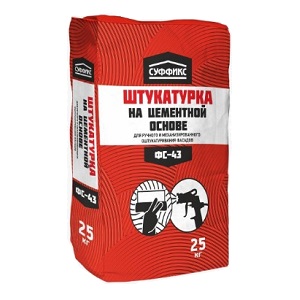 Штукатурка цементная Суффикс ФС-43, 25 кг