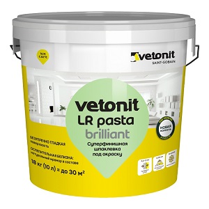 Шпаклевка суперфинишная Vetonit LR Pasta Brilliant, 18 кг
