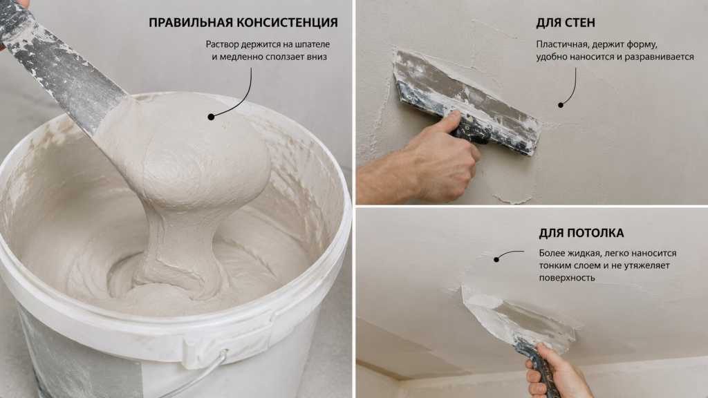 Какой должна быть правильная консистенция раствора для стен и потолка.jpg Какой должна быть правильная консистенция раствора для стен и потолка.jpg