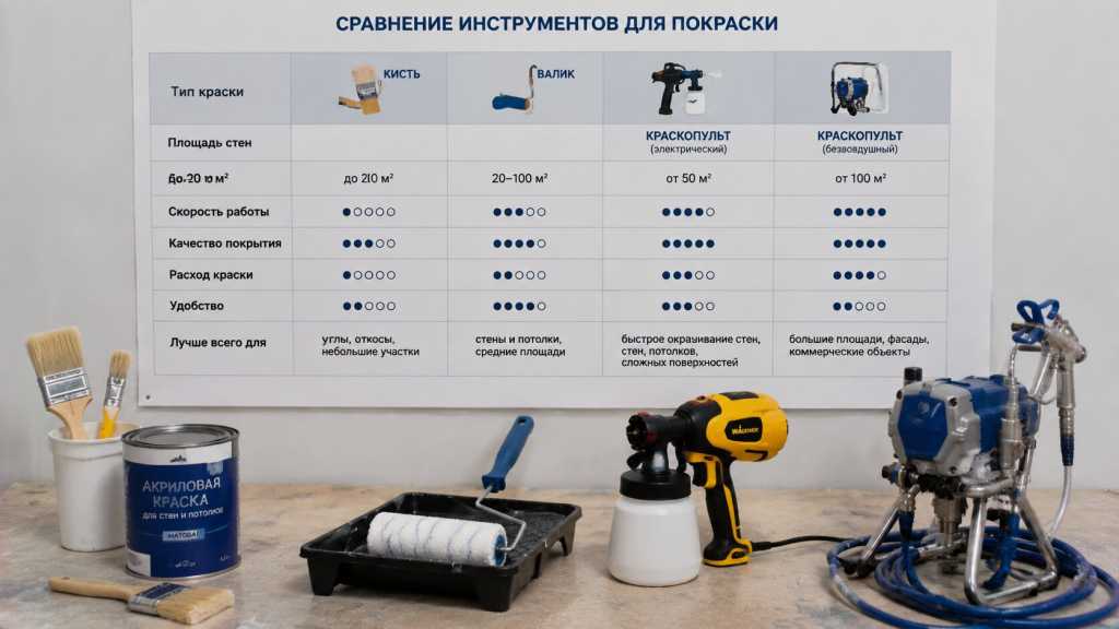 Сравнение инструментов что лучше для разных типов краски и площади стен.jpg Сравнение инструментов что лучше для разных типов краски и площади стен.jpg