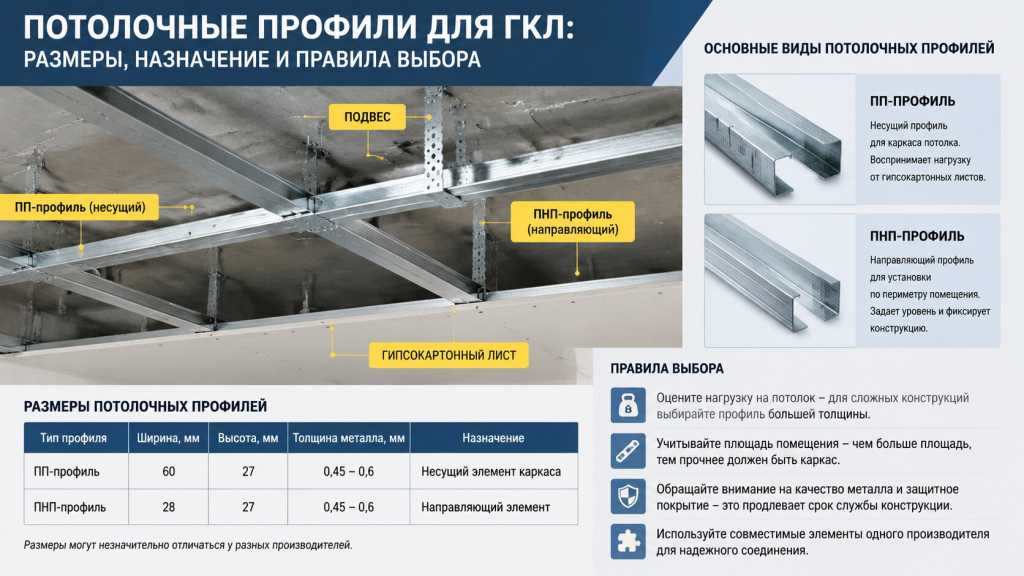 Потолочные профили для ГКЛ размеры, назначение и правила выбора.jpg Потолочные профили для ГКЛ размеры, назначение и правила выбора.jpg