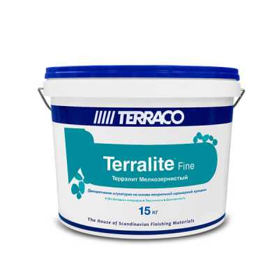 Штукатурка декоративная Terraco Terralite Fine мраморная крошка 15 кг Штукатурка декоративная Terraco Terralite Fine мраморная крошка 15 кг